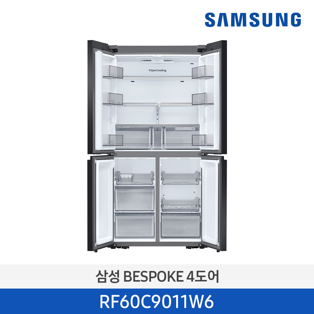 [삼성전자] BESPOKE 냉장고 4도어 RF60C9011W6
